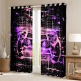 thumbnail image 2 of Homewish Chic Game Console Black Out Curtains, Pink Purple Cartoon Curtains Pack of 2 (42x63 Each), Teens Kids Boys Child Bedroom Curtains, Blackout Curtains Home Decor, 2 of 6