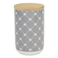 thumbnail image 1 of Design Imports CAMZ14139 Trellis Paw Ceramic Treat Canister, Gray, 1 of 4