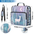 thumbnail image 2 of FORMRS Zipper Binder with Shoulder Strap 2-inch Ring 500 Sheet Capacity File Bag, Purple Night Deer, 2 of 5