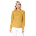 thumbnail image 2 of YEMAK Women's Long Sleeve Crewneck Lightweight Casual Soft Knit Pullover Sweater MK8015-HON-S, 2 of 7