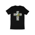 thumbnail image 4 of Boho Floral Cross Religious Church Gift for Men Women Kids T-Shirt Floral Cross Faith Pray Birthday Holiday Presents Tshirt, 4 of 10