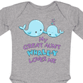 thumbnail image 4 of Inktastic My Great Aunt Whale-y Loves Me Boys or Girls Long Sleeve Baby Bodysuit, 4 of 5