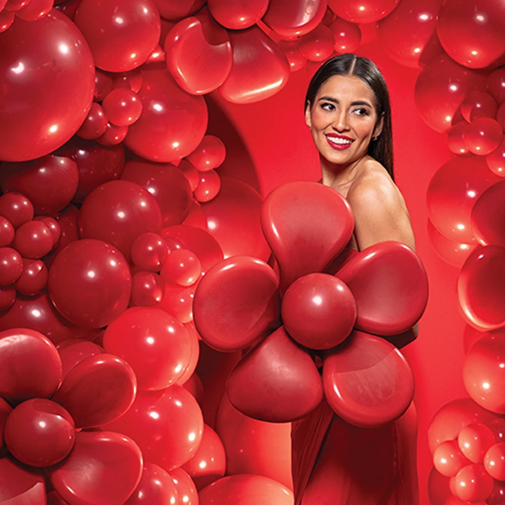 11 inch Sempertex Deluxe Imperial Red Latex Balloons (100 Pack) - Party Supplies Decorations