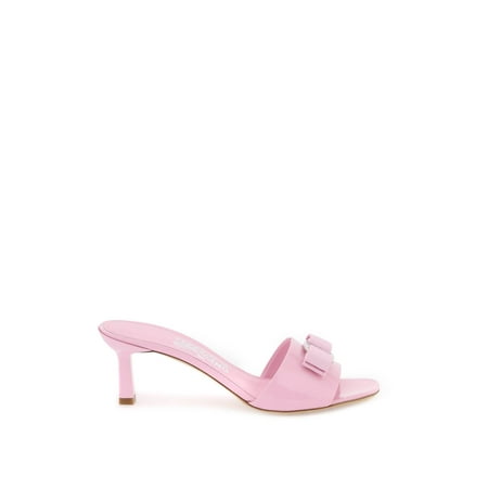 

Salvatore Ferragamo Patent Leather Mules With Vara Bow Women