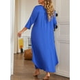 thumbnail image 3 of Avidlove Women Long Nightgowns 3/4 Sleeves Sleepshirt Comfy Full Lenth Sleepwear, 3 of 6