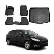 Custom Floor Mats & Cargo Liners for Ford Focus 2012-2018 Hatchback Black 5 Pcs