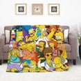 thumbnail image 3 of Simpsons Air Conditioning Blanket Lightweight Thermal Bed Quilt Ultra Cozy Throw Blanket Tapestry For Bedding Sofa And Travel 70"X80", 3 of 8