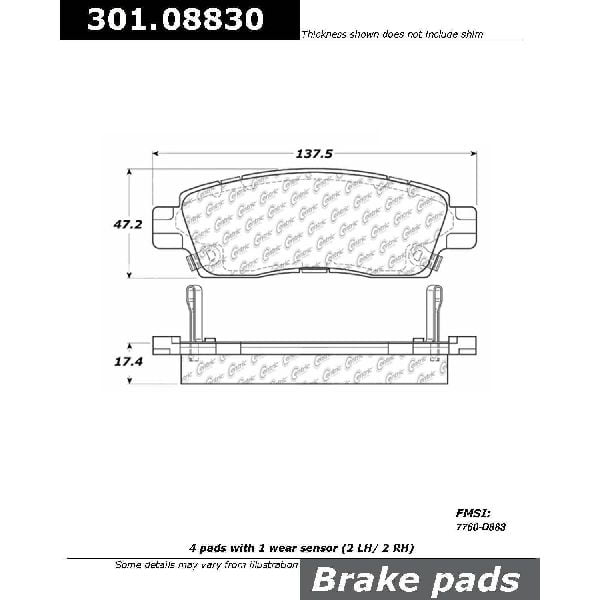 Go Parts Oe Replacement For 2002 2009 Gmc Envoy Rear Disc Brake Pad Set For Gmc Envoy Walmart Com