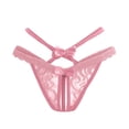 thumbnail image 2 of Sakmal Women's Underwear Lace Thong High Waisted Cheeky Panties Breathable Pink Women's Panties Free Size, 2 of 5
