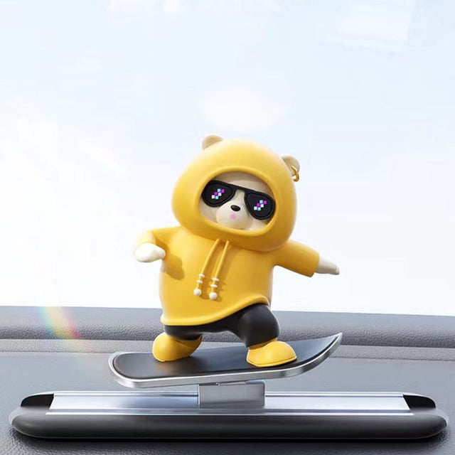 Car Bear Ornaments Cute Scooter Power Bear Car Interior Supplies Home Decoration Supplies