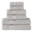 thumbnail image 2 of Superior Franklin 6-Piece Cotton Towel Set, Super Soft Quick Dry Fade Resistant Towels, Silver, 2 of 10