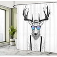 thumbnail image 5 of Ambesonne Shower Curtain, , 69"Wx84"L, Charcoal White, 5 of 5