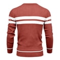 thumbnail image 6 of Mens Sweater Sweater Casual Striped Long Sleeve Fall Winter Pullovers, 6 of 7