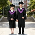 thumbnail image 2 of FYEGRE Elegant Graduation Gown Doctoral Commencement Attire Matching Cap Tassel Ensemble For Formal Purple M, 2 of 4