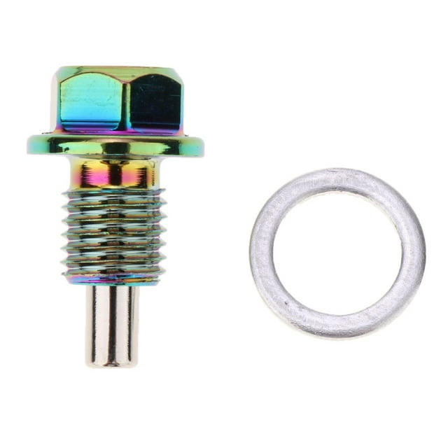koolsoo M12x1.5mm Engine Oil Pan Drain Sump Adsorb Plug Bolt