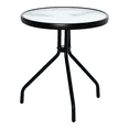 thumbnail image 1 of Outsunny Table d'Appoint d'Extérieur Ronde avec Dessus en Verre Trempé Noir, 1 of 10