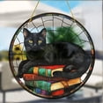 thumbnail image 1 of Maine Coon Cat Dreamcatcher - Colorido arte de pared acrílico colgante para decoración de cocina, jardín, oficina o estantería, 1 of 1