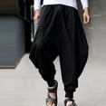 thumbnail image 2 of Pantalon Harem Hombre Chic Vintage Suelto Color Sólido, 2 of 2