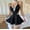 Black, variant on BONIXOOM Couples Christmas Pajamas Pajamas For Women Sleepwear Drawstring Sleeveless Solid Sleep Dress Black M
