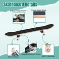 thumbnail image 4 of 31'' Complete Skateboard 7 Layer Canadian Maple Double Kick Deck Skateboards Abstract texture Modern artwork Marble effect painting Mixed black Skate Board for Beginner Adult Gifts, 4 of 5