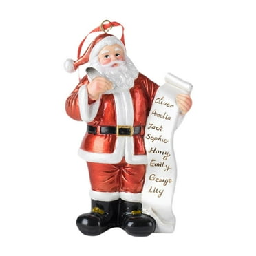 flameer Christmas Figurine Crafts Santa Claus Statue for Desk Housewarming Bookshelf