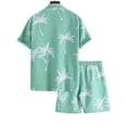 thumbnail image 3 of CHUMUD Men's Hawaiian Matching Set Summer Outerwear Beach 2 Piece Vacation Outfits Tropical print Shirts and Shorts, 3 of 5