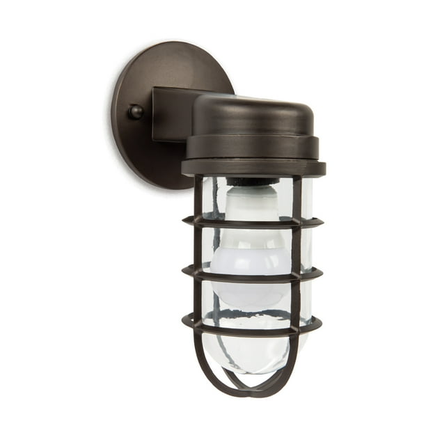 Better Homes & Gardens Outdoor Porch Light Wall Lantern, Bronze, Light