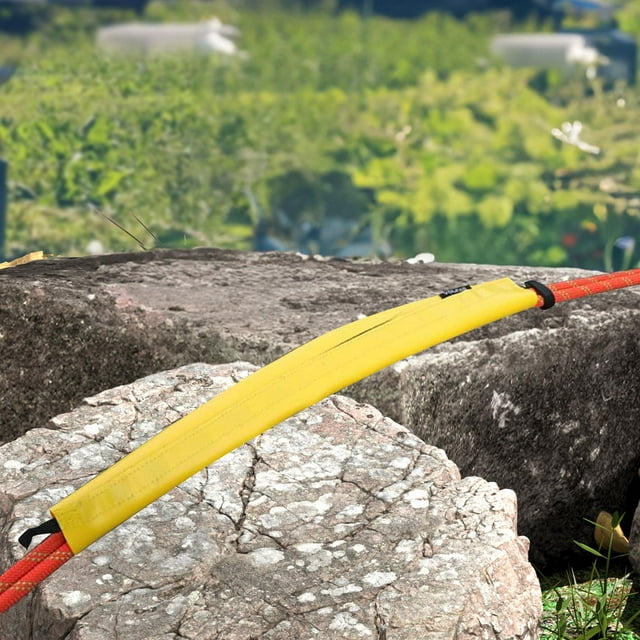 Protector de cuerda Cola para escalada al aire libre Rappel Amarillo 50cm