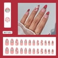 thumbnail image 3 of Fofosbeauty Press on Nails Tips, 24pcs Artificail Nails Tips Design, Almond French Red Cat- Eye Strawberry, 3 of 7