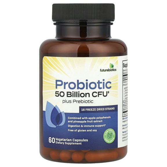 Futurebiotics Probiotic Plus Prebiotic, 60 Vegetarian Capsules