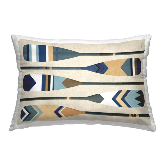 Stupell Industries Geometric Patterned Oars Decorative Printed Throw Pillow Design by Amber Sterling