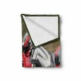 thumbnail image 2 of Teen Room Soft Flannel Fleece Blanket, Racing Motorcycle Athlete in Speed Turning on the Road Activity Colorful Picture, Cozy Plush for Indoor and Outdoor Use, 60" x 80", Multicolor, by Ambesonne, 2 of 6