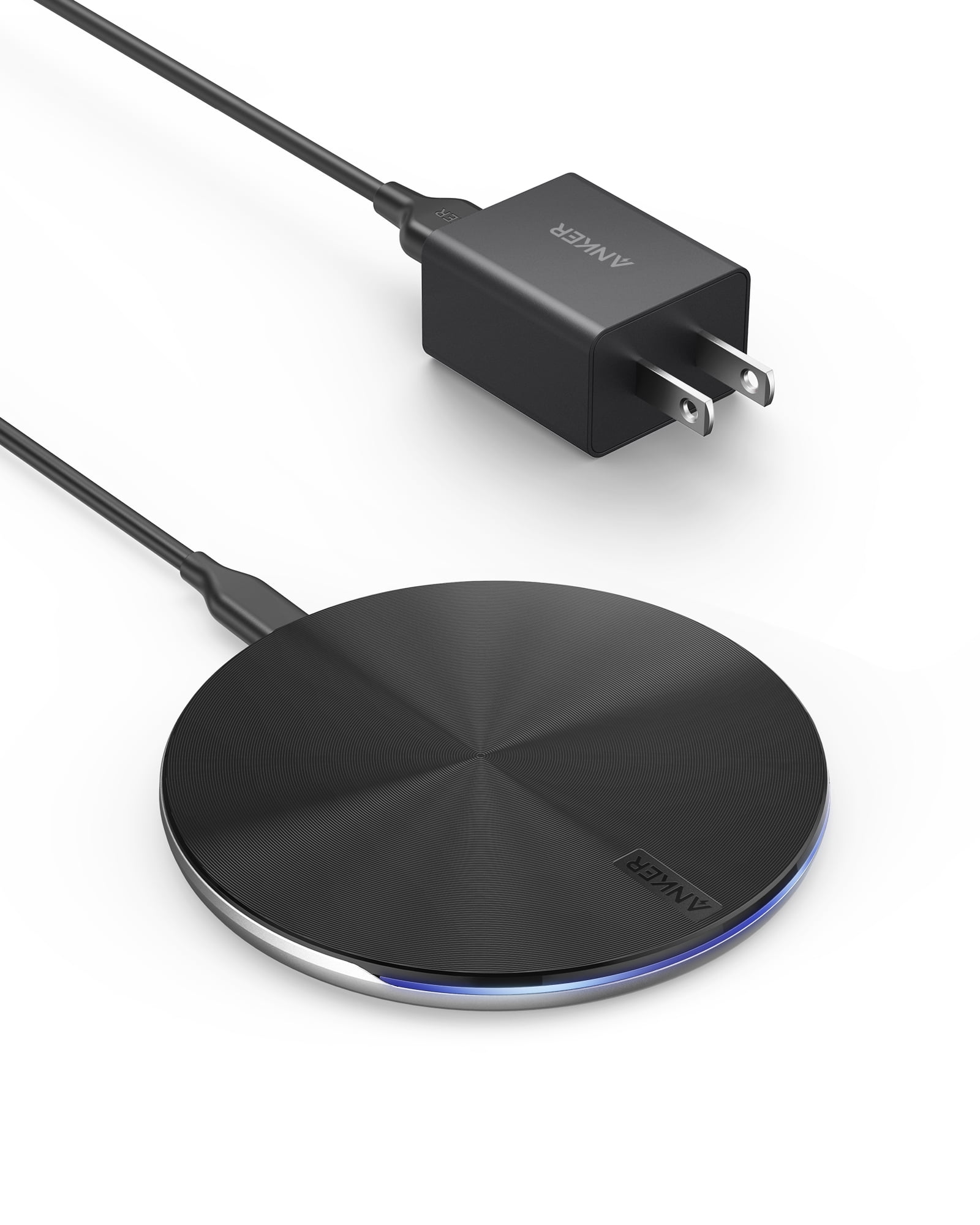Anker PowerWave Pad Lite + Wireless Charging Pad with Power Adapter, 5W - Black