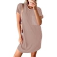 thumbnail image 3 of Womens Short Sleeve T-Shirt Dress With Pocket Loose Casual Dress，Sizes S-XXL, 3 of 6