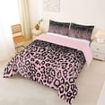 thumbnail image 2 of Erosebridal Bling Leopard Print Glitter Print Queen Comforter Set 3pcs For Girls,Abstract Cheetah Print Bedding Comforter Set For Teens,Pink Reversible, 2 of 6