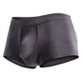 thumbnail image 2 of Firefox Mens Micro Modal Dual Pouch Trunks Support Ball Bulge Enhancing Underwear-Gray-5xl,Separatec Mens Underwear,Mens Underwear with Pouch,Men'S Boxer Briefs, 2 of 3