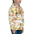 thumbnail image 3 of Kll Unisex Kids Boys Girls Hooded Pocket Pullover Hoodies-Autumn Forest Animals, 3 of 9