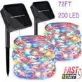thumbnail image 5 of 1pc 72ft 200 LEDs Solar Power String Fairy Lights Garden Outdoor Party Christmas Lamp, 5 of 14