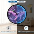 thumbnail image 5 of Voice Activated Clock with Glow Light 12 Inch Large Silent Wall Clock Battery Operated for Home Decor Whale in Space, 5 of 8