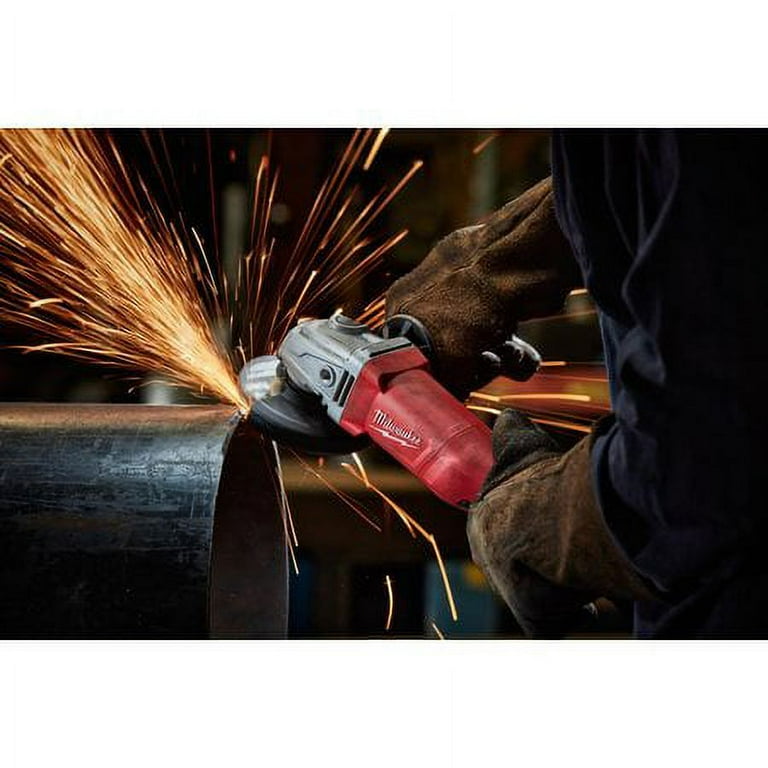 Milwaukee 11 Amp Corded 4-1/2 in. Small Angle Grinder with Lock-On