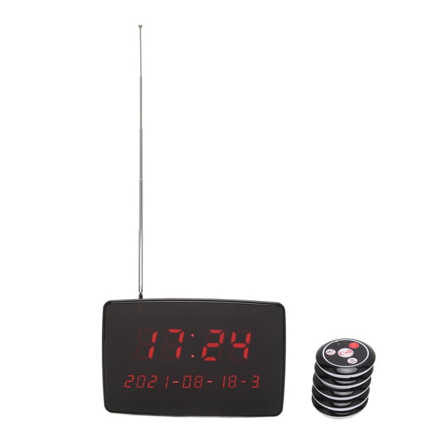 Restaurant Wireless Paging System, Easy To Move Wireless Calling System Volume Adjustable 110-240V Stylish RF Wireless Technology For Restaurants