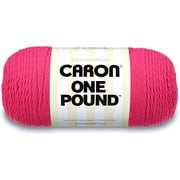 Caron One Pound Solids Yarn - 4 Medium Gauge 100% Acrylic - 16 oz - Dark Pink