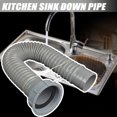 thumbnail image 2 of Kitchen Sink Sewer Kit Washing Machine Drain Hose Thick Discharge Hose Extension Pipe for 58mm, 2 of 7