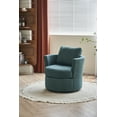 thumbnail image 4 of Swivel Barrel Chair,Comfy Round Accent Sofa Chair,360 Degree Swivel Barrel Club Chair,Leisure Arm Chair for Nursery,Hotel,Living Room,Bedroom,Office,Lounge,Emerald, 4 of 7