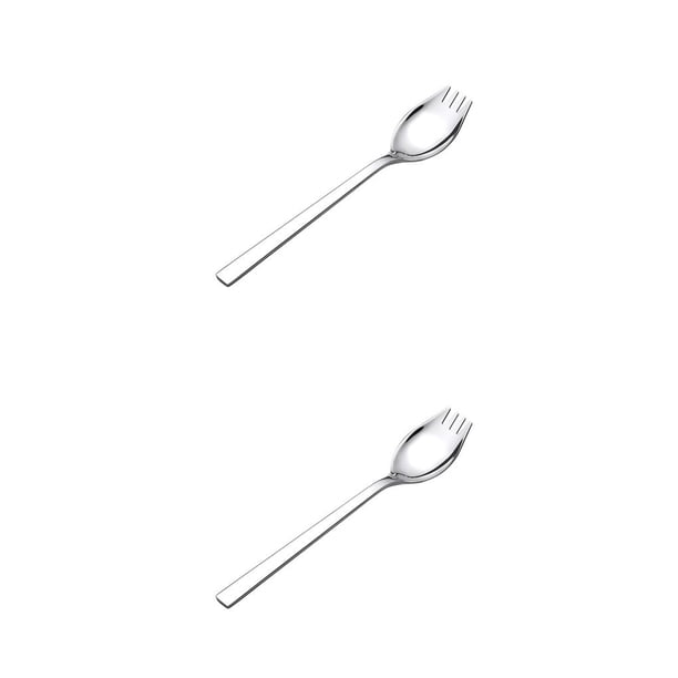 Bearachild 1 cuchara multifunción, tenedor todo en uno, mango largo de acero inoxidable, cuchara para ensalada de frutas, vajilla, herramienta para comer Type5 NO5 Bearachild CBP086640