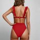 thumbnail image 5 of Conjunto de Bikini de Cintura Alta para las Mujeres de Color Sólido con Hebilla de Espalda, Traje de Baño Sexy sin Espalda con Almohadilla de Pecho, 5 of 6