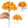 thumbnail image 2 of Morttic Hydrangea Silk Flowers Heads Orange Pack of 10 Full Hydrangea Flowers Artificial with Stems for Wedding Home Party Shop Baby Shower Decor, 2 of 7