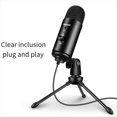 thumbnail image 4 of MicróFonos de Condensador USB para PC Computadora PortáTil Canto Juegos Streaming Estudio de GrabacióN Negro, 4 of 5