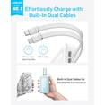 thumbnail image 4 of Anker Power Bank, 20,000mAh 30W Max Fast Portable Charger with Built-in USB-C and MFi Certified Lightning Cables, USB-C&A, Battery Pack Compatible for iPhone 17/16/15/14 Series, MacBook, Galaxy, 4 of 5