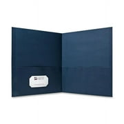 Sparco Double Pocket Portfolio 125 Sheet Cap. 25/BX Dark Blue 71437